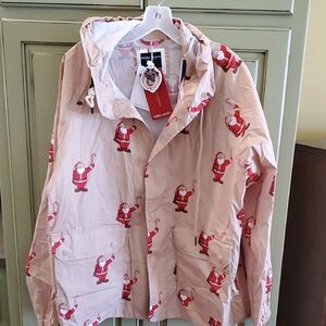 Santa Print Hooded Jacket